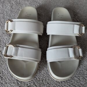 A New Day Women's White Slide Sandals